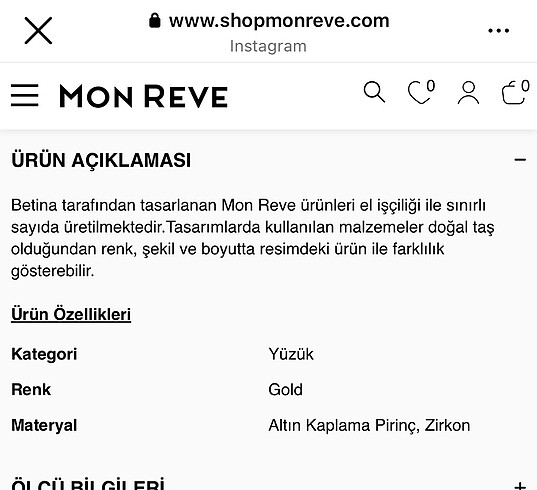Beden Monreve marka yüzük
