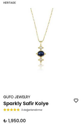 Safir kolye