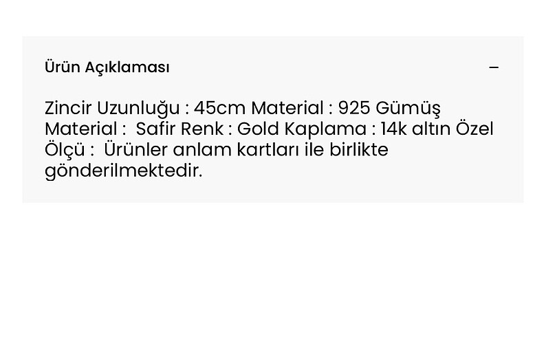 Beymen Safir kolye