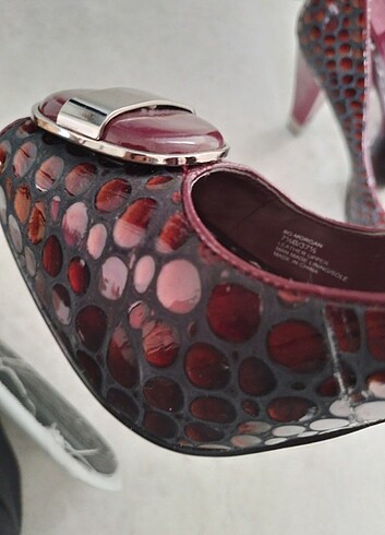 BCBG Bordo Rugan Dolgu Taban Ayakkabı
