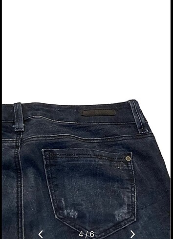 28 Beden lacivert Renk Mavi jeans Adriana Mid-rise super skinny koyu lacivert