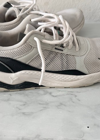 Orjınal Puma Beyaz Gri Erkek Spor Ayakkabı - Görsel 2