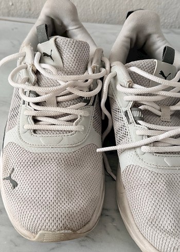 Orjınal Puma Beyaz Gri Erkek Spor Ayakkabı - Görsel 3