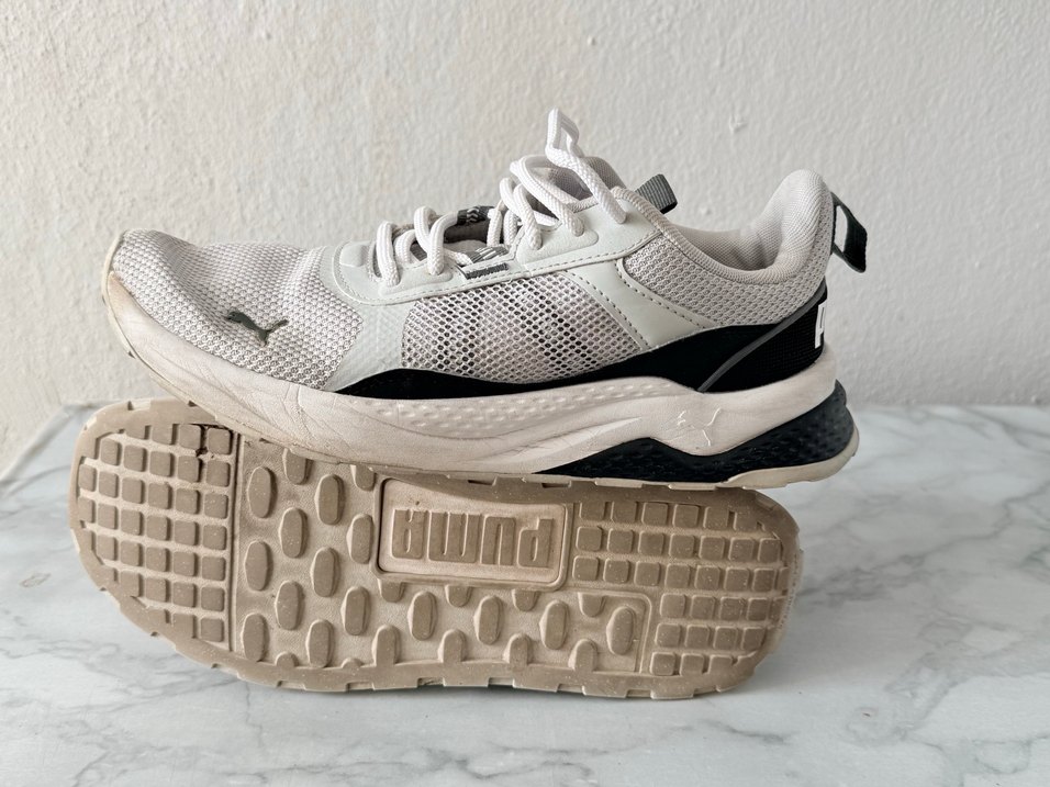 Orjınal Puma Beyaz Gri Erkek Spor Ayakkabı - Görsel 5