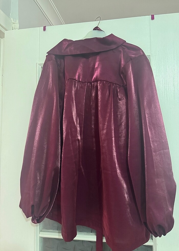 Yeni sezon organize parlak ceket - Görsel 4