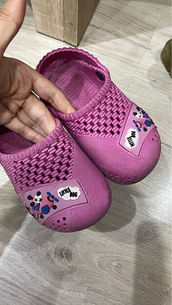 Çocuk terlik , desenli, pembe terlik