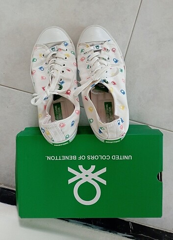 40 Beden Benetton 40 nmra beyaz spor ayakkabı