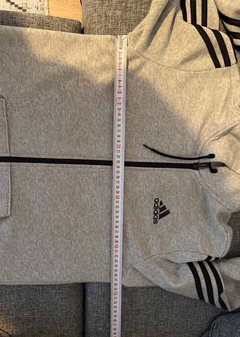 Adidas Gri Fermuarlı Erkek Eşofman Takımı - Görsel 14