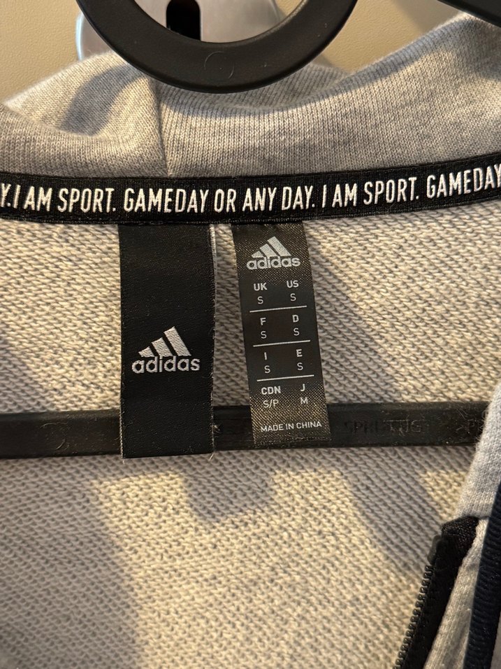 Adidas Gri Fermuarlı Erkek Eşofman Takımı - Görsel 3