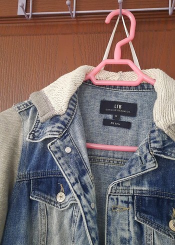 LTB Gri Denim Kadın Kapüşonlu Ceket