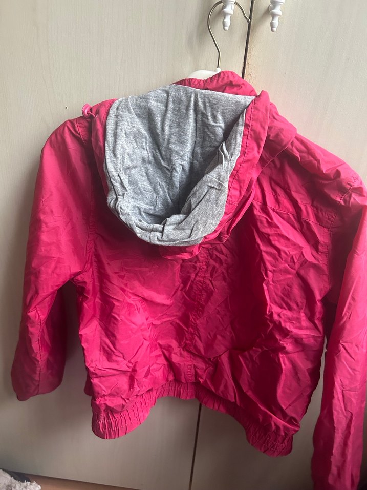 Kız Çocuk Pembe Fermuarlı Yağmurluk - Görsel 3