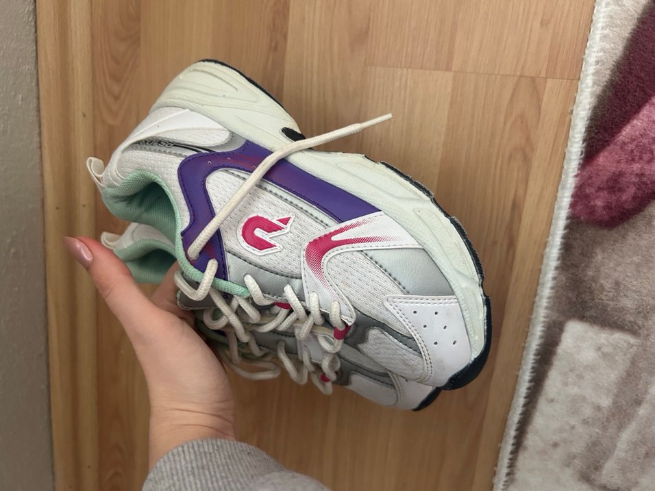 Beyaz Bağcıklı Spor çocuk Sneaker - Görsel 2