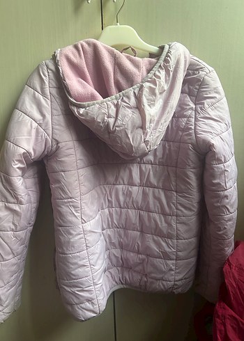 Düğmeli lila Kız Çocuk Mont - Görsel 3