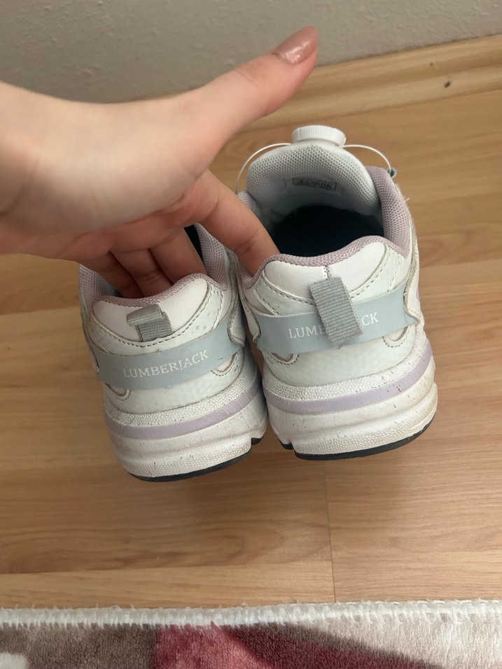 Beyaz Cırt Cırtlı Yüksek Topuklu Spor Ayakkabı - Görsel 2