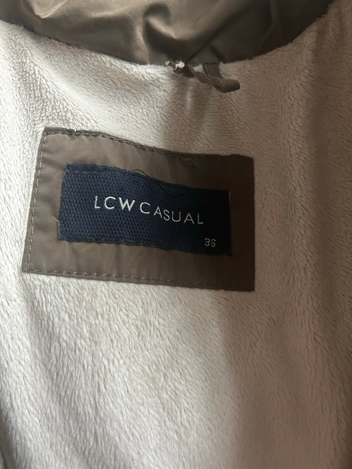 Bej çocuk Midi Mont, Kürklü, Günlük - Görsel 2