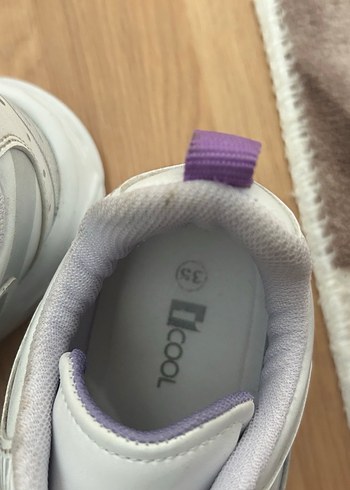 Kız Çocuk Beyaz Spor Ayakkabı Velcro - Görsel 3