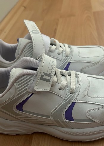 Kız Çocuk Beyaz Spor Ayakkabı Velcro - Görsel 2