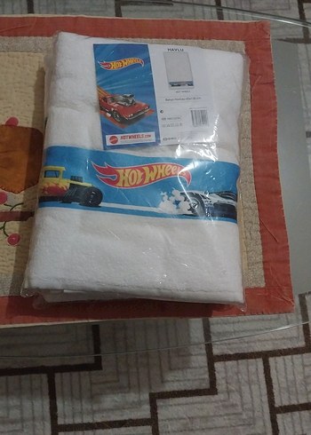 Hot Wheels Baskılı Beyaz Havlu - Görsel 4