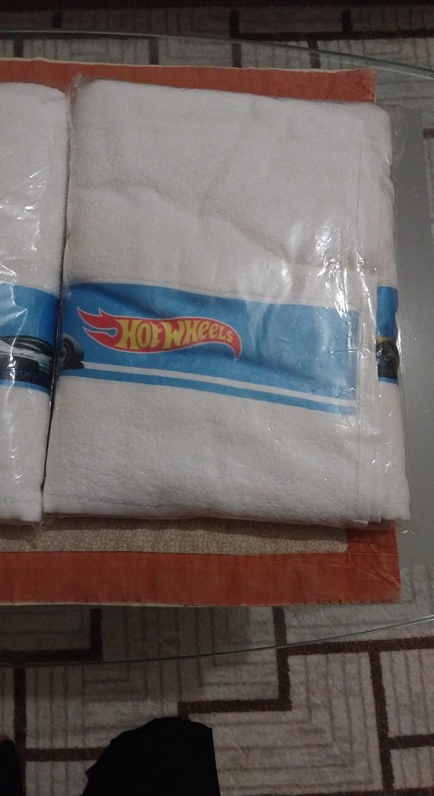 Hot Wheels Baskılı Beyaz Havlu - Görsel 3