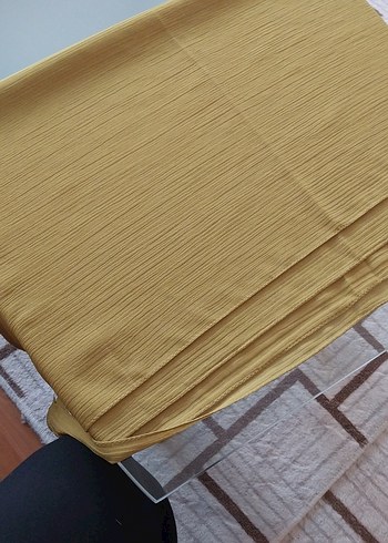 Kadın hardal sarısı şal - Görsel 4