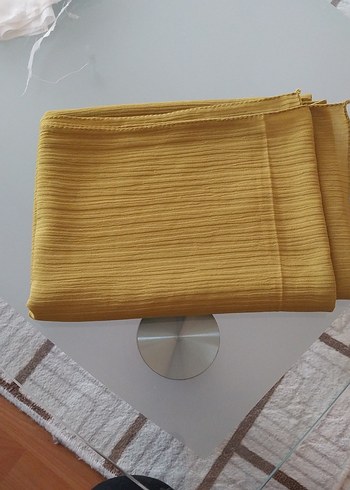 Kadın hardal sarısı şal - Görsel 2