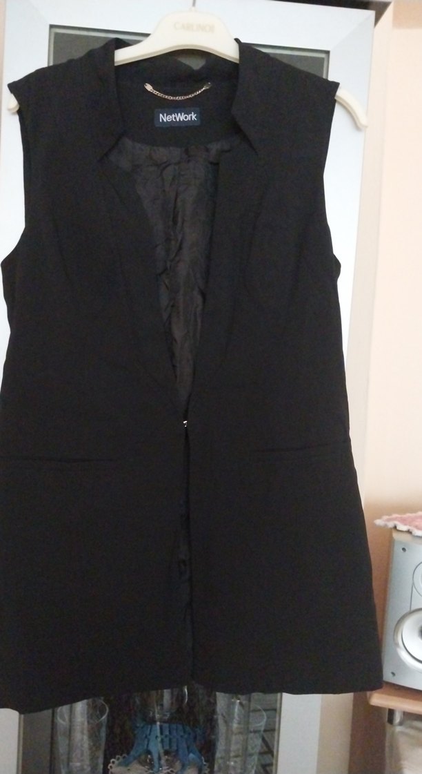 bayan kumaş yelek - Görsel 3