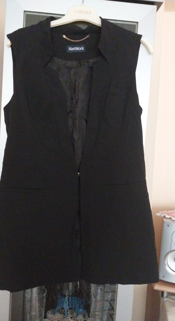 bayan kumaş yelek - Görsel 2