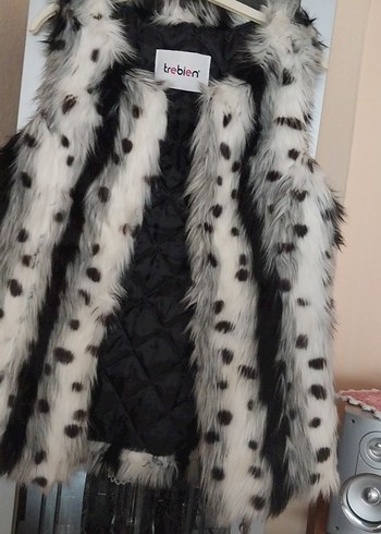 Leopar Desenli Kürk Detaylı Kadın Yelek - Görsel 2