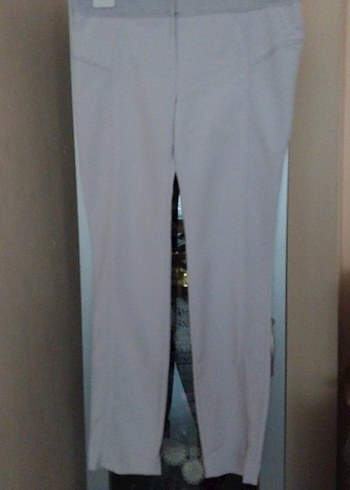 gri Kadın Kumaş Pantolon - Görsel 2