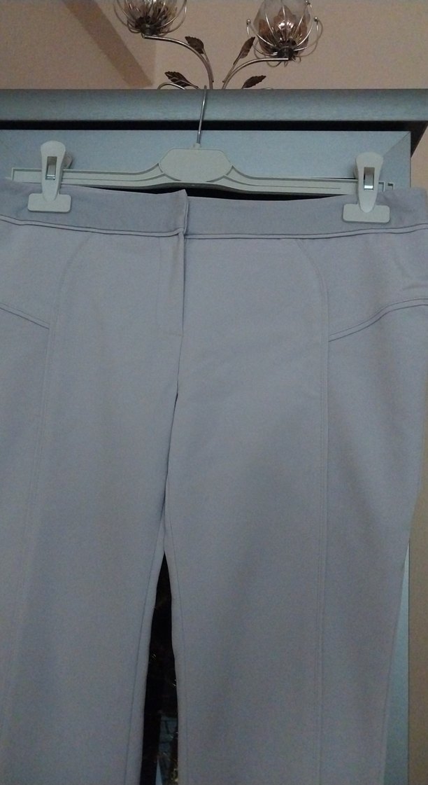 gri Kadın Kumaş Pantolon - Görsel 3