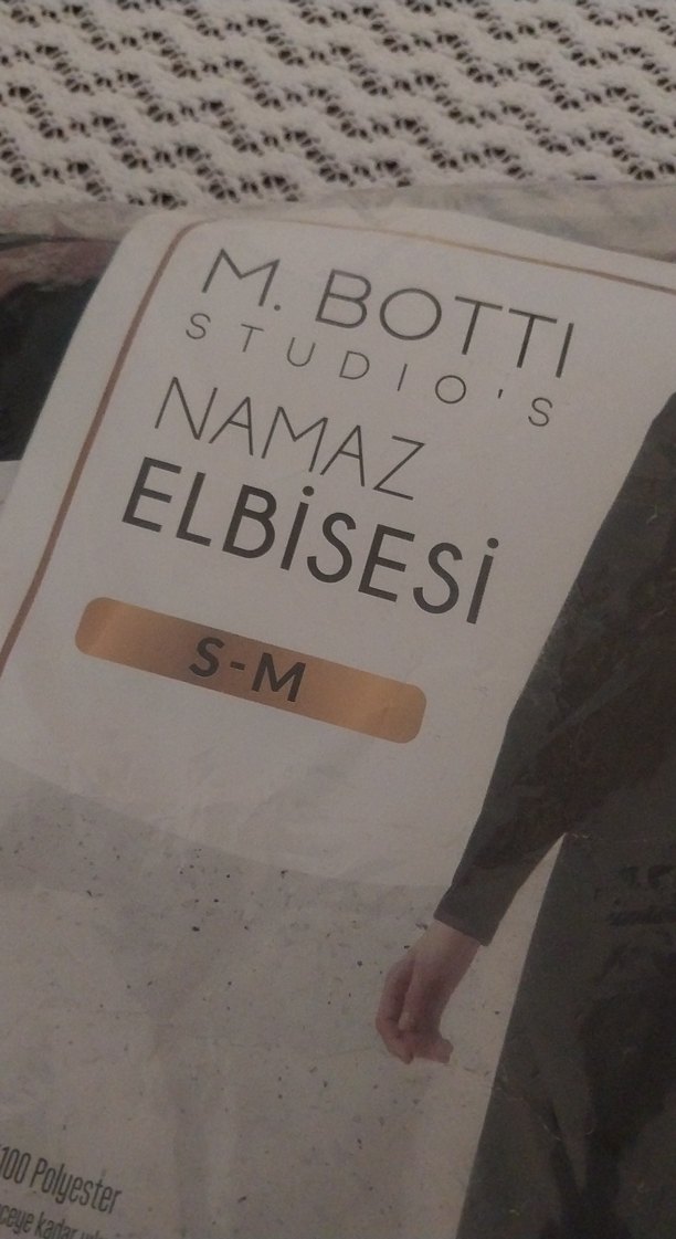 siyah biyeli Uzun Kuşaklı Namaz Elbisesi - Görsel 3