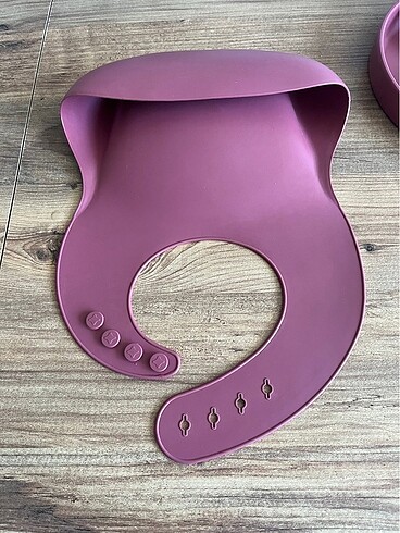 Beden pembe Renk Oioi mama önlüğü puzzle tabak ve kaşığı