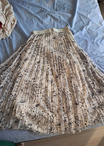 Düğmeli, Baskılı i Kadın etek - Görsel 2