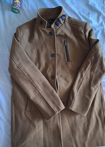 Düğmeli Kahverengi Süet Midi erkek Kaban - Görsel 2