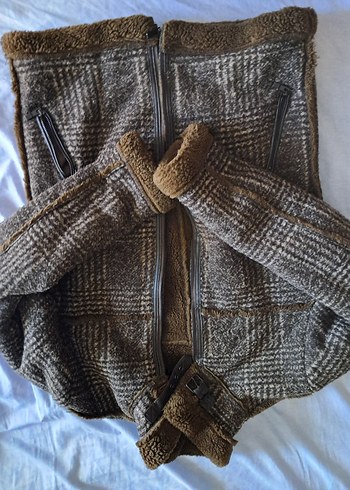 Kürklü Süet unisex Kışlık mont - Görsel 2