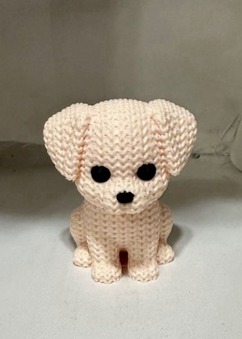 Örgü görünümlü plastik köpek