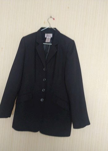 Diğer Düğmeli Siyah Kadın Blazer Ceket