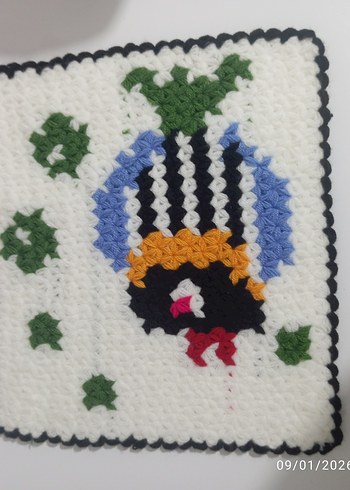 Renkli Baykuş Desenli Banyo lifi - Görsel 8