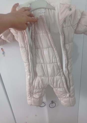 Beyaz Kürklü Bebek Kız Tulumu - Görsel 5