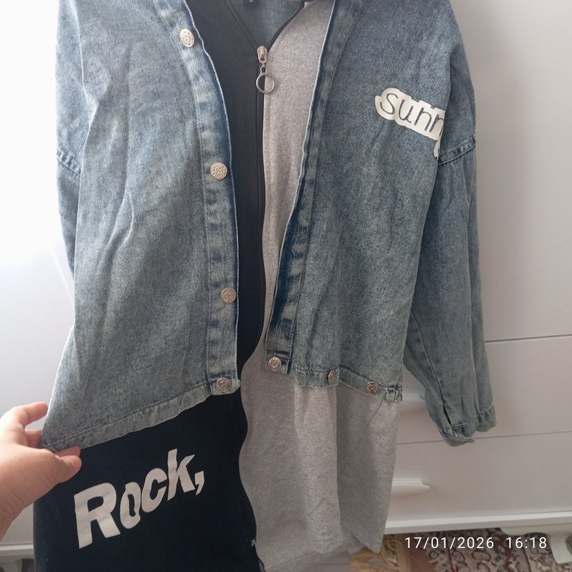 kot Cep Detaylı Kadın kot Ceket - Görsel 2