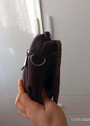 Kahverengi Fermuarlı Erkek Omuz Çantası - Görsel 5