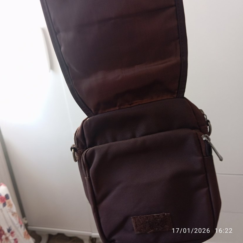 Kahverengi Fermuarlı Erkek Omuz Çantası - Görsel 3