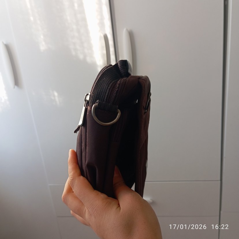 Kahverengi Fermuarlı Erkek Omuz Çantası - Görsel 5