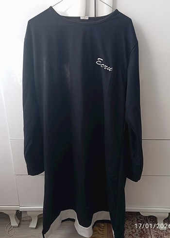 Uzun Kollu Siyah Salaş Tunik - Görsel 2