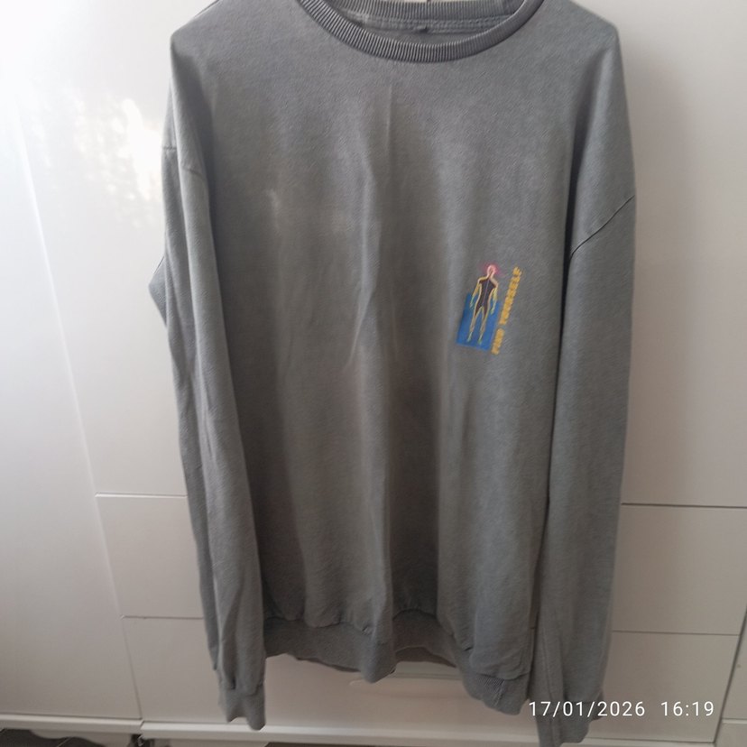 Kadın Gri Uzun Kollu Sweatshirt - Görsel 2