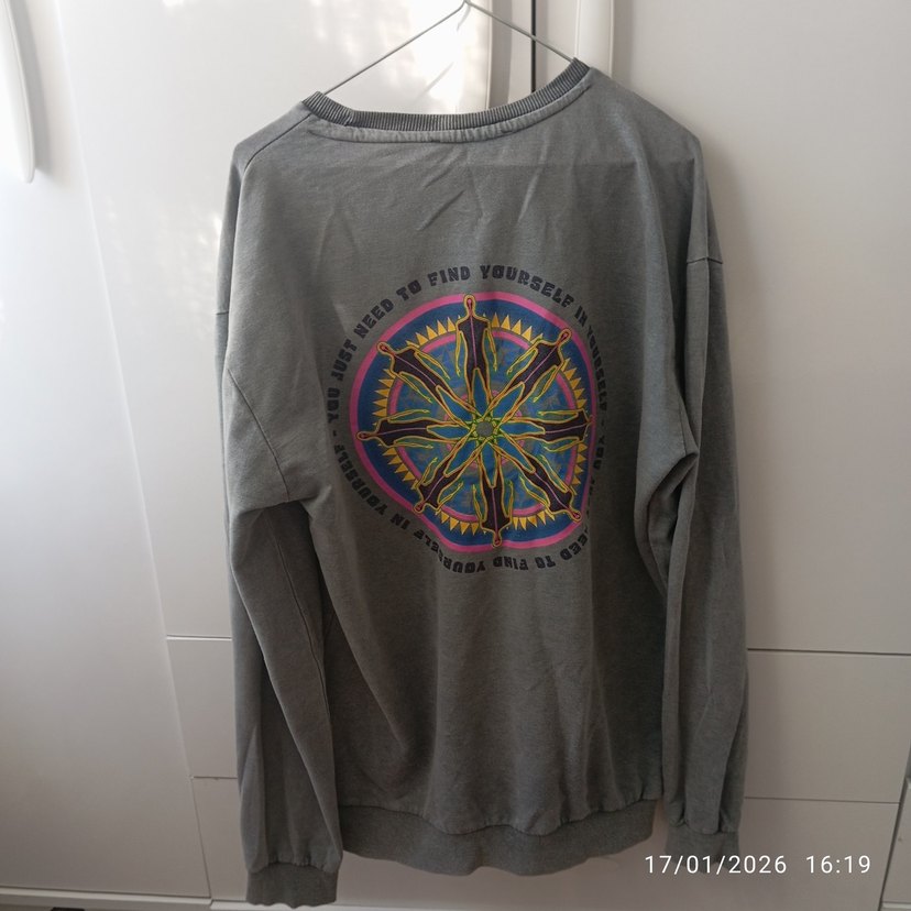 Kadın Gri Uzun Kollu Sweatshirt - Görsel 3