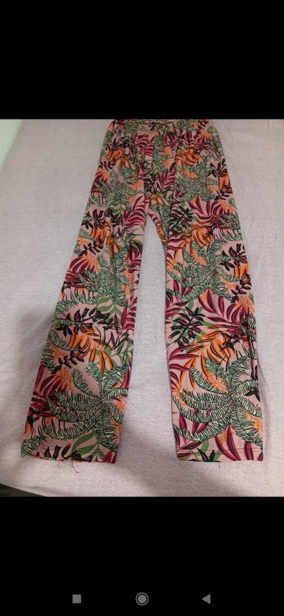 Kadın Çok Renkli Bohem Fermuarlı Kumaş Pantolon - Görsel 2