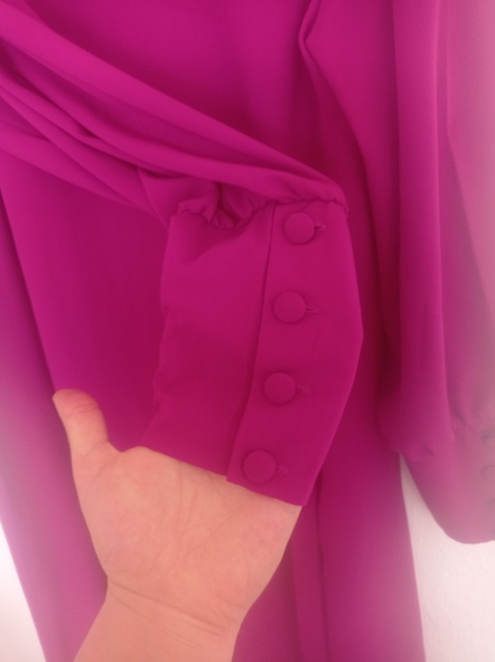 Kadın Uzun Kollu mor Uzun Tunik - Görsel 3