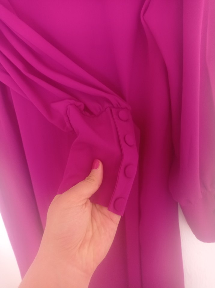 Kadın Uzun Kollu mor Uzun Tunik - Görsel 4