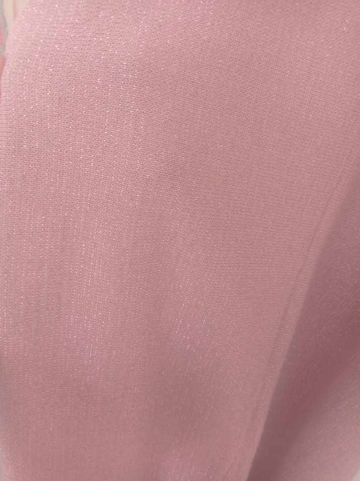 Uzun Kollu Pembe V Yaka Triko Kadın tunik - Görsel 2